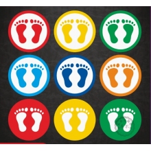 腳印地板貼紙定位標識貼標示定制